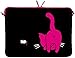 Digittrade Kitty to Go LS141-10 Designer Tablet Schutzhülle 9,7 Zoll für Medion p9701, Samsung Galaxy Tasche Case 10 & 10.1 bis 10,2 Zoll (25,9 cm) Katze schwarz-pink
