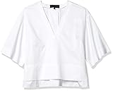 KENDALL + KYLIE Women's Laced Boxy Top, Bright White, S