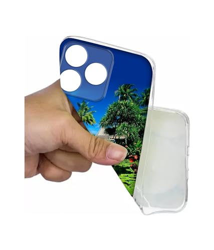Image of Tropics Water Design Printed Silicon Soft TPU Back Case Cover for Realme C63 4G / Narzo N63 4G