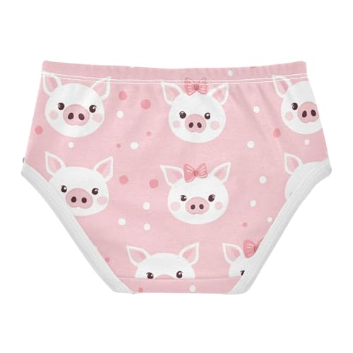 Wusikd Pig Faces Girls' Underwear Cotton Pink Girls Briefs Soft Toddler Underwear 2T2