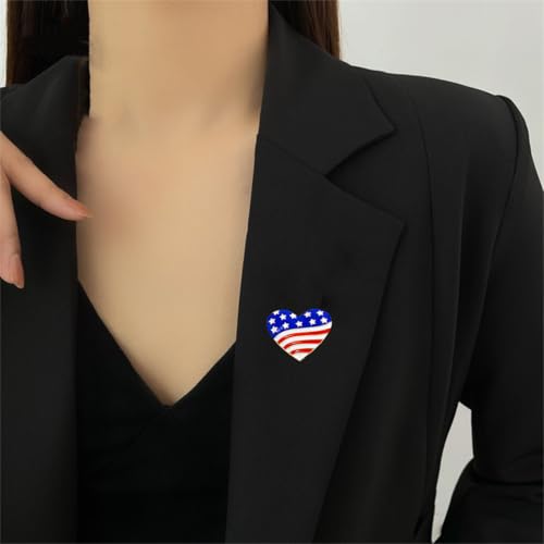 Image of USA Flag Brooch Pin Souvenir for United States of 2026 Veteran's Day Pin Patriotic Accessories Independence Day Decor Gifts for Sister