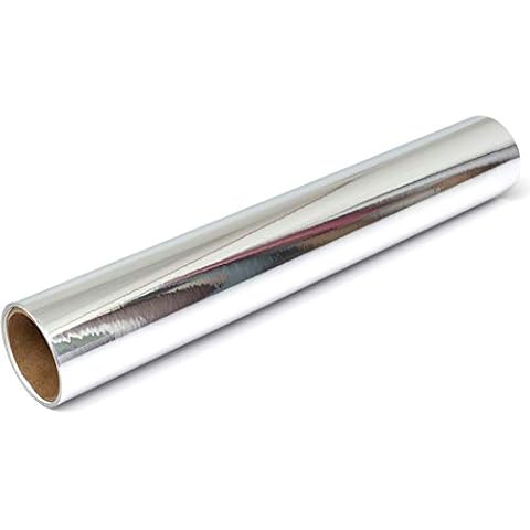 Turner Moore Edition Chrome Silver Vinyl Roll 12" x 15 Feet, Mirror Chrome Self-Adhesive Vinyl for Cricut, Silhouette, Plotter, Signs, Decals, Scrapbook, Crafts (Permanent Chrome Vinyl, 12" x 15FT) Cover