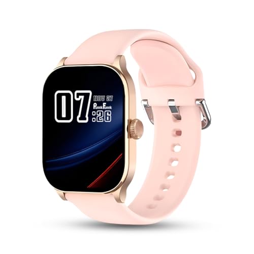 Image of PunnkFunnk NovoLux HD Display Smartwatch for Men & Women Answer /Make Calls, Heart Rate Monitor, 113+ Sports Modes, Step Counter, IP68 Waterproof, Compatible with Android & iOS(Pink)
