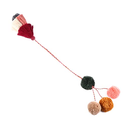 TOGEVAL 1 Pc Pendentif Boule De Fait Main Gland Peluche Titulaire Porte-clés Portefeuille Accessoires Mini Sangle De Téléphone Joli Porte-clés Cric Rouleur Fil De Coton