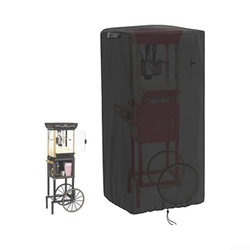 Housse de protection pour machine à popcorn, style rétro, anti-poussière, imperméable, résistante aux UV, 420D, pour chariot à popcorn (40,6 x 45,7 x 78,7 cm)