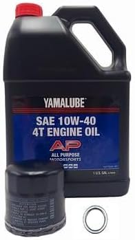 Yamaha Yamalube MT09 (2021-2023) All Purpose Oil (4 Quarts) and Filter Change Kit, #5GH-13440-80-00 and #LUB-10W40-AP-12