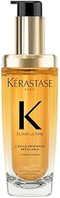 Kérastase Elixir Ultime L'Huile Originale, Óleo Capilar Nutrição Profunda, Brilho Proteção Térmica, Antifrizz e Maciez para Todos os Tipos de Cabelo, 75ml