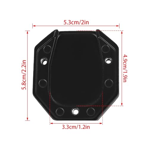 Placa soporte base para caballete de moto y scooter con extensión de apoyo universal 3