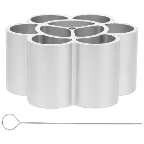 Angoily Molde Metálico para Freír Snacks Molde de Aluminio con 9 Agujeros Utensilio de Cocina para Preparar Buñuelos Timbales y Snacks Fritos Apto para Aceite y Uso Doméstico