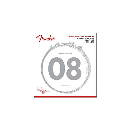 Fender Yngwie Malmsteen Signature Electric Guitar Strings, Nickel Plated Steel, Bullet End .008-.046 #TOP1