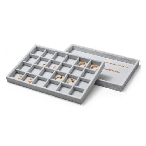 Bandeja de joyería apilable para guardar anillo de moda y pendientes largos 3