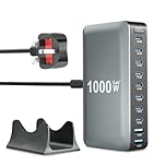 1000W USB-C Charger, GaN4 10-Port Desktop Charging Station, 140W Fast PD Charger with Multiple Charging Support, PPS Compatible with MacBook Pro/Air, iPhone Series, Galaxy Series, etc.