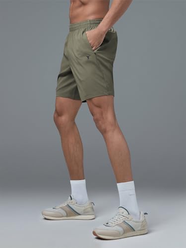 Image of TECHNOSPORT Men's Slim Fit Sports Shorts with Ts Flexi, Breathable Comfort for Gym, Running, Training