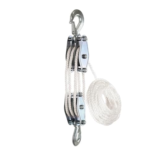 Poulie industrielle rotative à 270° en polyéthylène robuste pour câble de levage