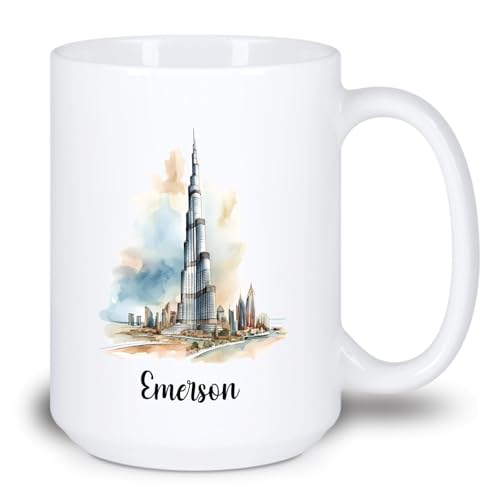 Burj Khalifa Tazón‌ Novedad Tazas Té Graciosa Tazas De Regalo Regalos Divertidos Para Novios Trabajo Familiares 330ml