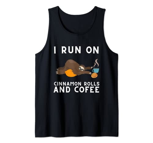 Rollo de canela y bollos de canela – Cofee Sloth Camiseta sin Mangas