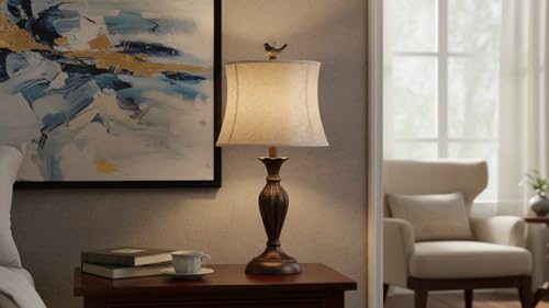 Aspen Creative 30526, Handsewn Bell Shape Spider Construction Lamp Shade, Beige, 14" Top x 16" Bottom x 12" Slant Height by Aspen Creative - Used condition - Image 8