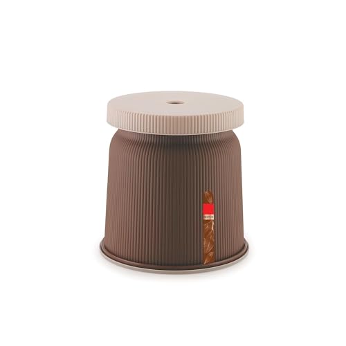 Image of Plastic Bathroom Set with Mug Patla /Stool | Bath Accessory Set (20 Liter Bucket+ 1 Liter Mug+Big Stool) (Dark Brown)