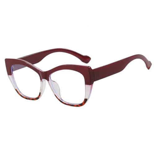 Lunettes bicolores femmes monture transparente verres anti-lumière bleue