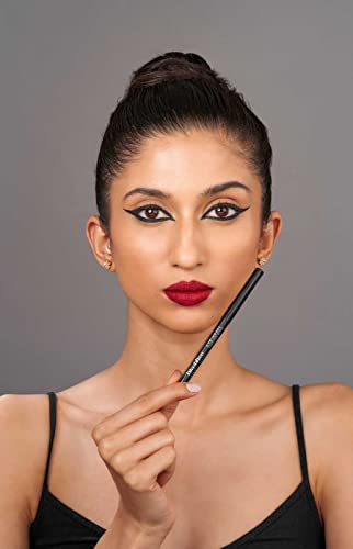 Image of 2 In 1 Retractable Pencil Kajal + Matte Eyeliner Charcoal Black, Smooth & Gentle, Blends Easily, Long Stay, Waterproof, Vegan, Plant-Powered Ingredients, For Sensitive Eyes