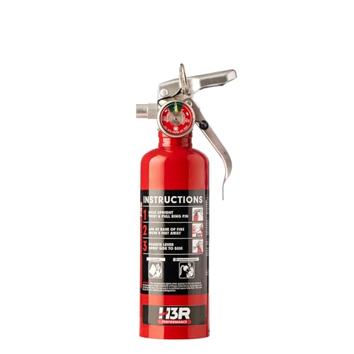 H3R HalGuard PRO Halon Clean Agent Fire Extinguisher for Car 1.25 lb Red, Vehicle & Auto, UL Listed (HP100R)