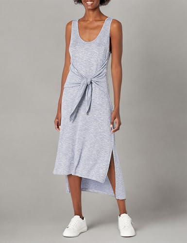 La Blanca Womens Tie Waist Midi Dress Swimwear Cover Up, Indigo/Beach Cozy, Small US4