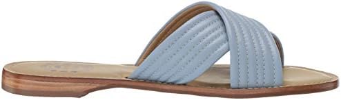 Driver Club USA Womens Leather Made in Brazil Santa Monica Sandal Loafer Flat, Sky Blue Nappa, 7.5 | Image 5