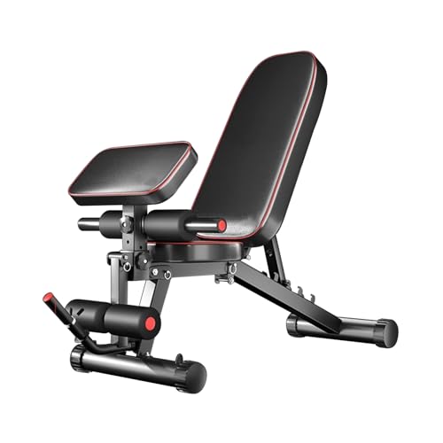 Banco de pesas ajustable for entrenamiento de cuerpo completo, banco plegable, equipo de entrenamiento de fuerza for gimnasio en casa, capacidad máxima de 1100 libras.