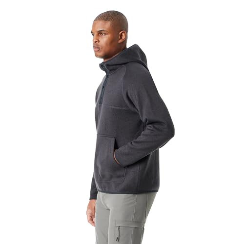 BASS OUTDOOR Men's Front 1/4 Snap Hoodie Pullover Sweater with Kangaroo Pocket Standard2