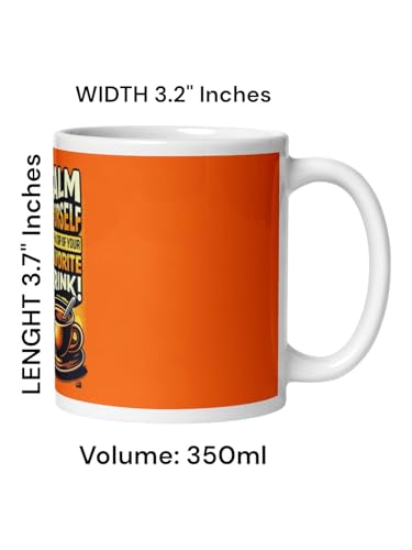 Image of Better Gift Flowers Calm Yourself with Coffee Mug, Round Shaped Multicolor Themed Coffee Mugs, Mug for Gifting, Gifting Items for Family, Friends & Closed Ones