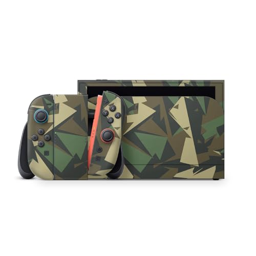 Gaming Skin Compatible with Nintendo Switch 2 Premium Kit - Polygonal Camo - Premium 3M Vinyl Protective Wrap Decal Cover - Easy to Apply | Crafted in The USA by MightySkins by Vision Signs & Graphics - Used condition - US$31.83