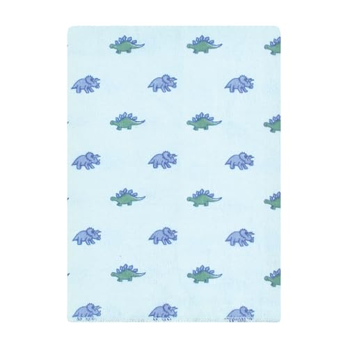 Image of Hudson Baby Unisex Baby Cotton Poly Flannel Burp Cloths Bundle, Pastel Dino, One Size