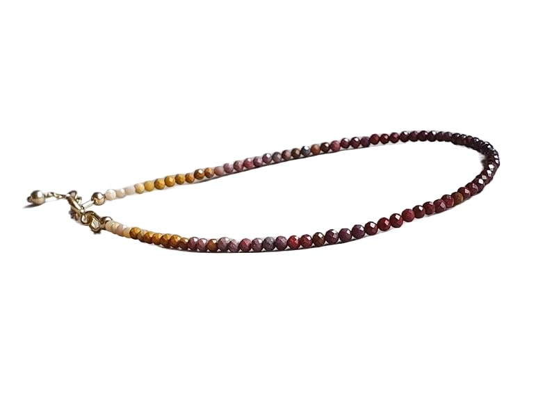 Gems jaspe mookaite bracelet argent pour un style bohème chic