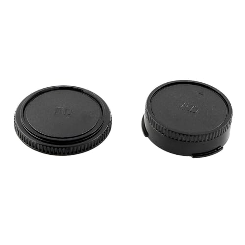 Kit 2 Piezas Tapa Trasera de Lente y Tapa de Cuerpo de Cámara para Montura Canon FD FL | para Canon F1 FTB TLb T90 T80 T70 T60 AL-1 AE-1 F-1 AV-1 y más cámaras y lentes SLR de 35mm, fabricado en plástico ABS durable miniatura 6