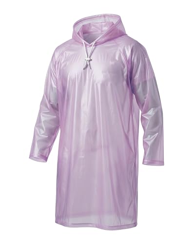 Image of Destinio Poncho for Men, Poncho for Women-Thick Waterproof PVC, Rain Coat, Reusable - Transparent Pocket Raincoat with Hood, Full Cover for Bag in Travel, Trekking, Bike Riders