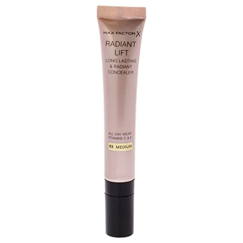 Max Factor Radiant Lift Hydrating and Brightening Concealer, Vitamins C and E, Medium, 7ml