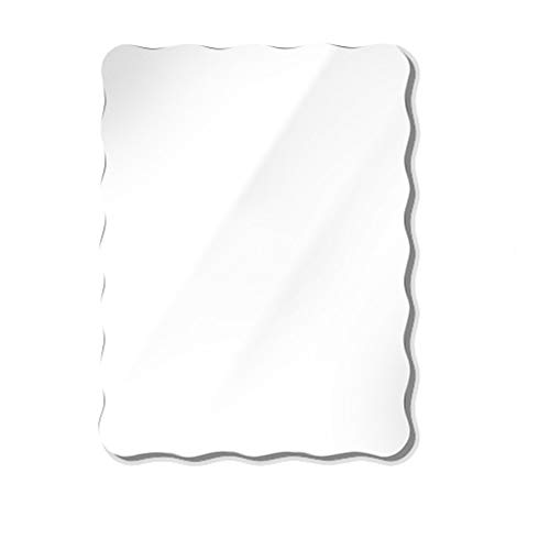 WINZSC Wx8231141 - Espejo de baño Ondulado sin Marco para Colgar en la Pared, Resistente al Agua, Espejo para Dormitorio, Sala de Estar, Porche, Maquillaje, 60 * 80cm