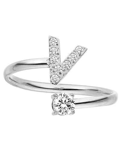 Purelei® Anillo de letras – Anillo para mujer de acero inoxidable duradero – Anillos resistentes al agua – Anillos ajustables de talla 50 a 60 – Joyería de moda para tu look individual, Verstellbar
