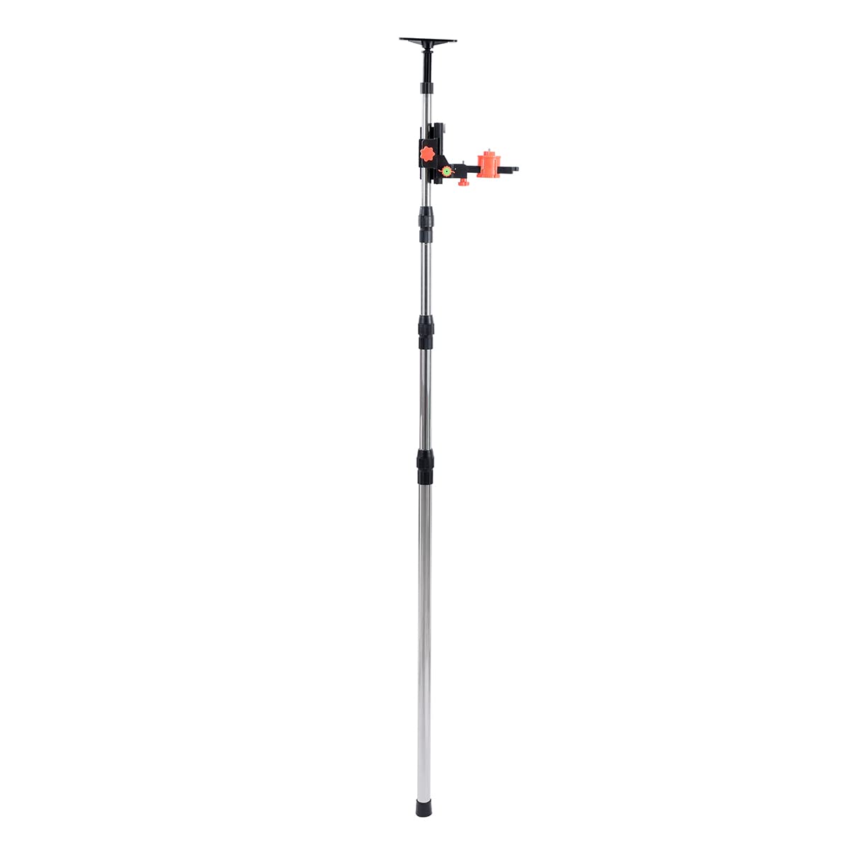 TOPWAY Tige Télescopique de Niveau Laser 115-400 cm Acier Inoxydable Perche Télescopique Extensible du Sol au Plafond avec Support et Sac en Nylon