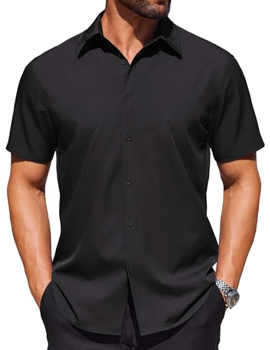 Chemise infroissable manches courtes homme look été boutonné