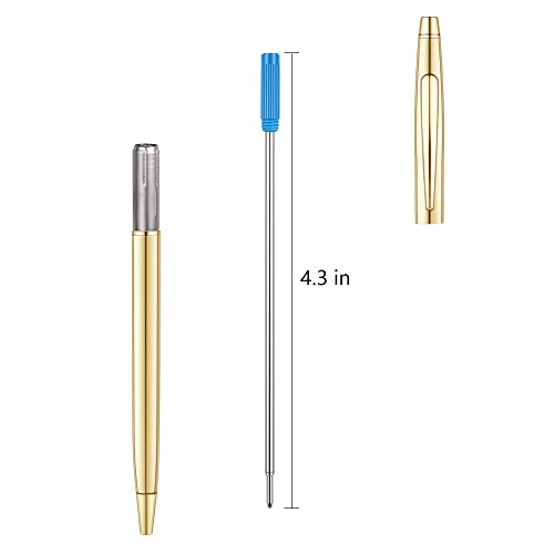 Unibene Cross Compatible Ballpoint Pen Refills 20 Pack, 1.0Mm Medium Point-10 Black & 10 Blue, Smooth Writing Replaceable German Ink Refill #TOP3