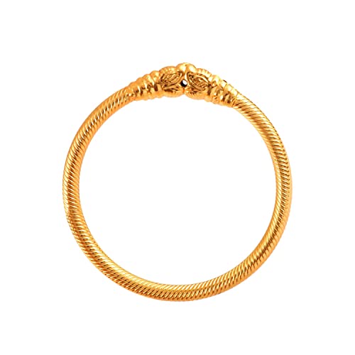 Image of Jewar Bangles 2 Piece Shermoonh /Shermukhi Kada Gold Plated Bangles, Daily Use Lion Design Traditional Jewelry for Women - Durable Ethnic Kada for Weddings, Parties, and Everyday Wear