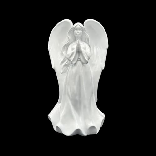 Jumbos Dekowelt Engel betend aus Polystone – Weiß, 4 Größen, Indoor & Outdoor, Handgefertig und wasserfest (S)