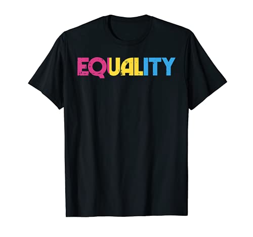 Equality Retro Pansexual Pride Protest Pan Support LGBT Gift Maglietta