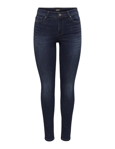 ONLY Damen Jeans ONLWAUW BJ581 Skinny Fit - Blau - Dark Blue Denim XS S M L XL, Größe:M/30, Farbvariante:Dark Blue Denim 15272480