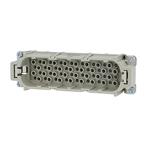 HARTING 09210643001 (HAN 64D-M-C), 65 Contacts (64+PE), HAN D Series, Heavy Duty Connector, Insert, Less Contacts, Plug, Rectangular Shell Size: 24B