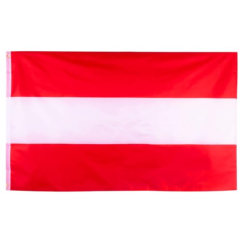 5x3ft Austria Flag for Olympics 2024 Decorations, Big Austrian Flag for Olympic Games 2024 Football Sports Events Celebration Parade, Bar, Garden, Outdoor Party Decorations