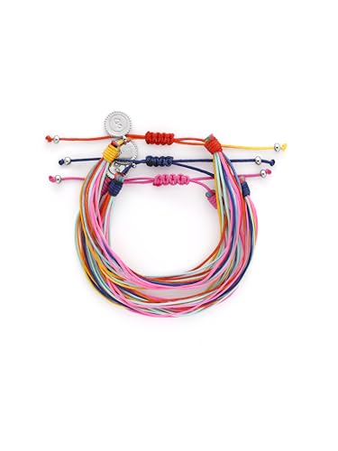 Miniatura 6 de SINGULARU - Pack 3 Pulseras Forest Rainbow. Acero. Joyas Para Mujer.
