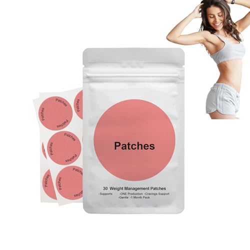 Parches delgados para bajar de peso para mujeres y hombres | Ingredientes naturales con Extractos botánicos quemagrasas, Parche delgado ultra cómodo para toda la piel, Energía diaria (1 caja)