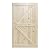 SmartStandard 48in x 84in Sliding Barn Wood Door Pre-Drilled Ready to Assemble, DIY Unfinished Solid Spruce Wood Panelled Slab, Interior Single Door Only, Natural, K-Frame (Fit 8FT Rail)